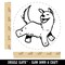 Happy Shaggy Dog Running Smile Rubber Stamp for Stamping Crafting Planners